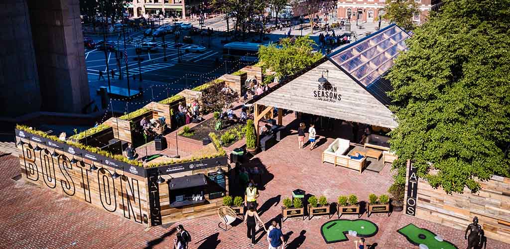 Overhead view of The Patio