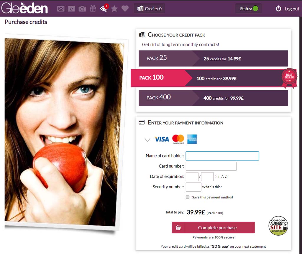 Gleeden Pricing