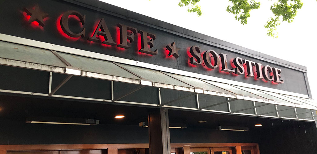 Cafe Solstice signage