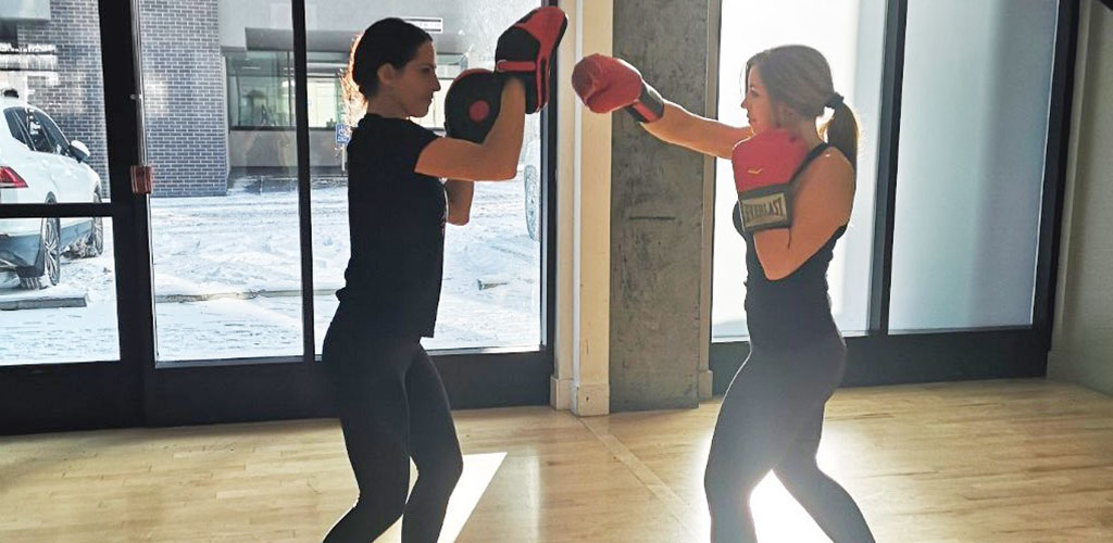 A boxing workout at Urban Athlete Fitness Studio