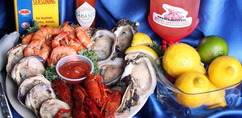 Fresh seafood from World Famous Boston Lobster Feast