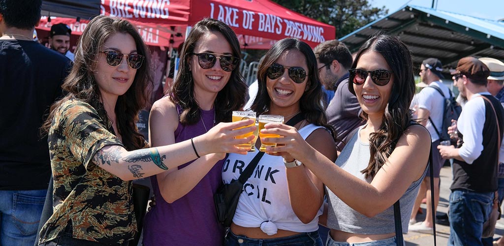 Girls sampling different brews at the Craft Beer Festival