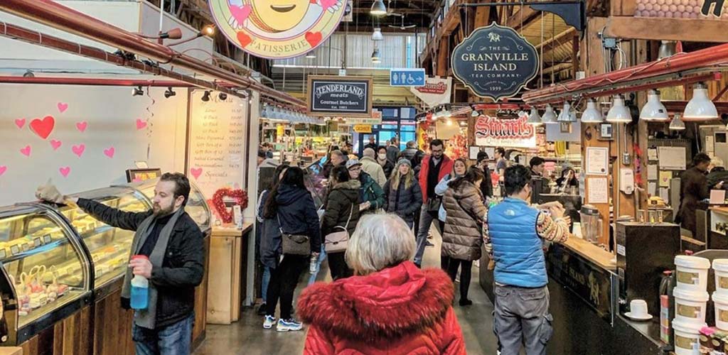 A busy day at the Public Market of Granville Island