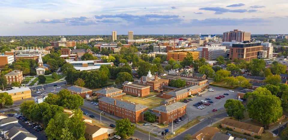 A clear, bright day in Lexington