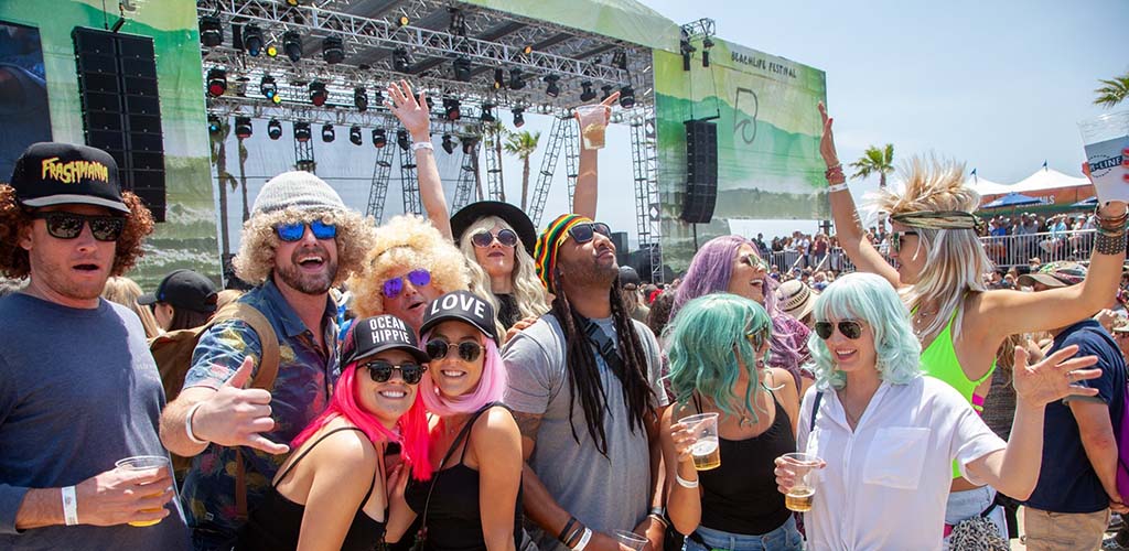 Young partygoers at Beach Life Festival