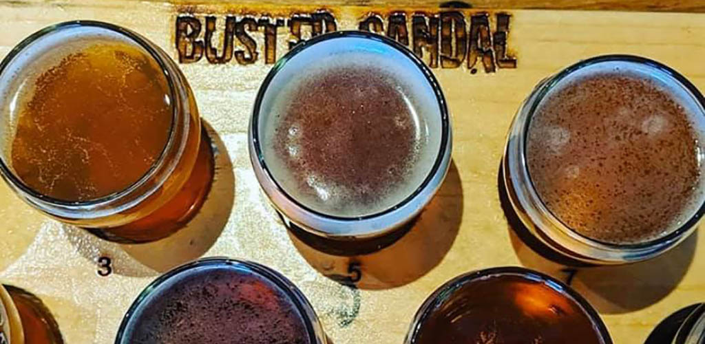 Different beers from Busted Sandal Brewing