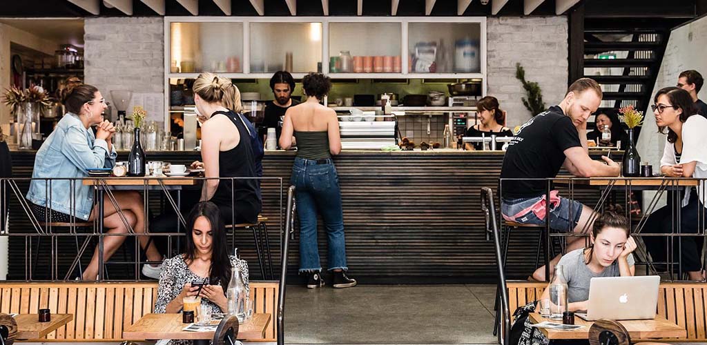 Sydney singles drinking coffee and hooking up at Mecca Coffee Roasters