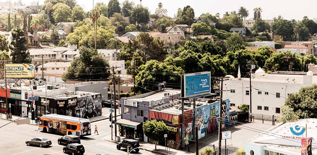 Aerial shot of Cafe Tropical