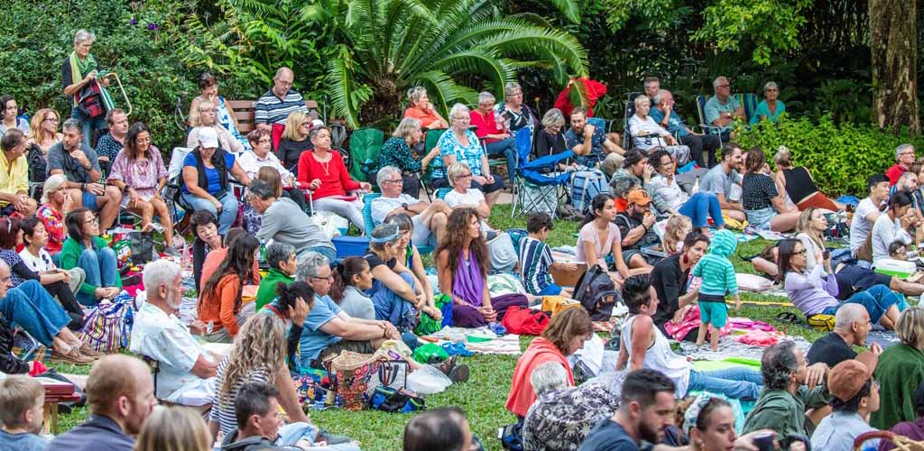 The audience for a live performance at Cairns Fest