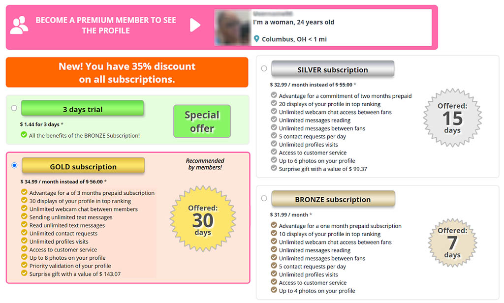 Three membership tiers