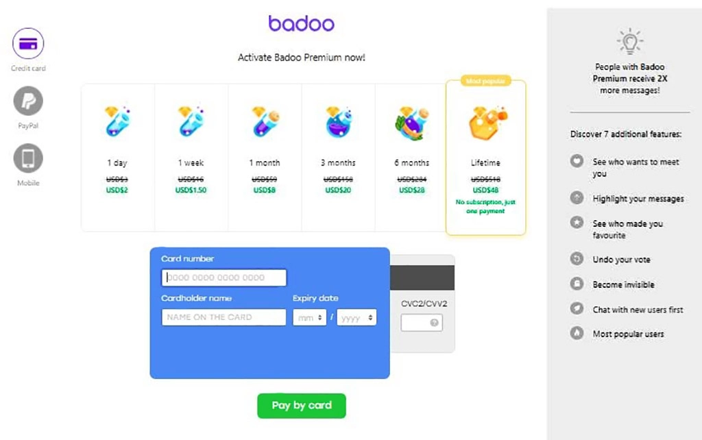 Pricing and credit scheme