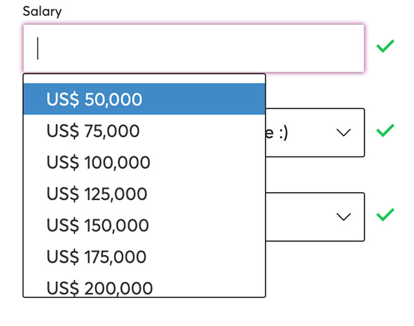 Salary information is mandatory