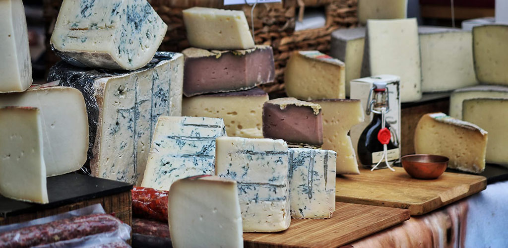 Aged cheeses from Ally Pally Alexandra Palace Farmers Market