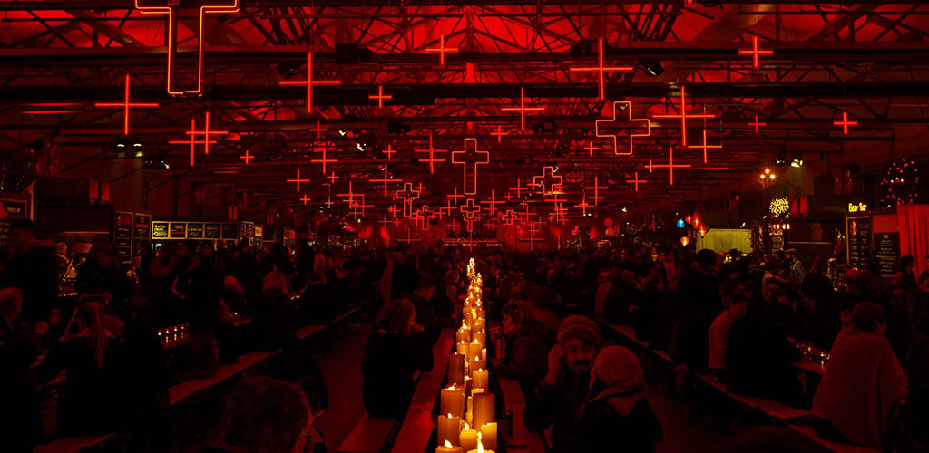 The gothic decor at Dark Mofo Festival