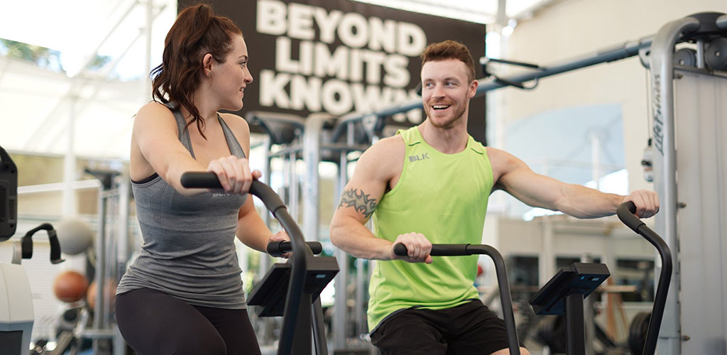 Cute singles working out and flirting at the Gold Coast Performance Centre