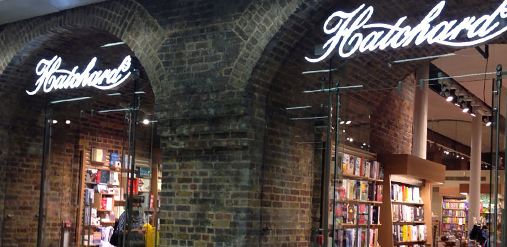 The brick exterior of Hatchards