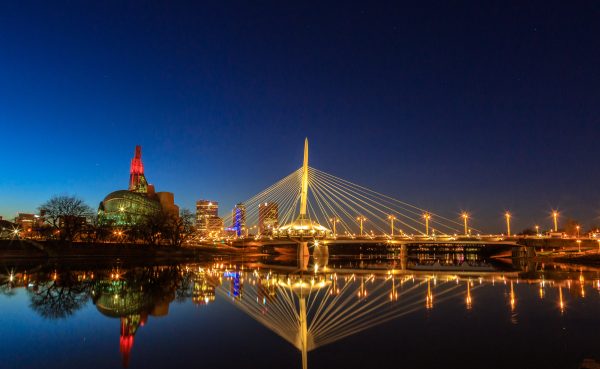 Esplanade Riel Footbridge in Winnipeg