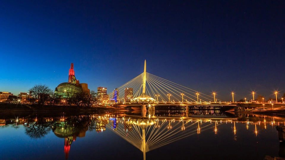 Esplanade Riel Footbridge in Winnipeg