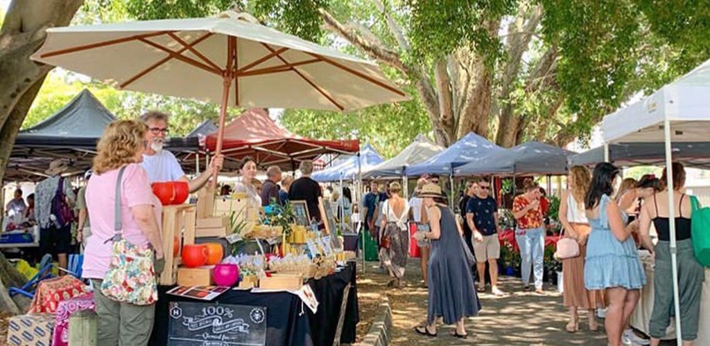 A busy day at Davies Park Market