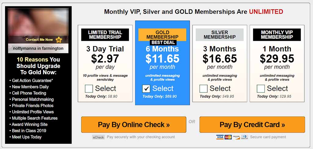 Membership prices