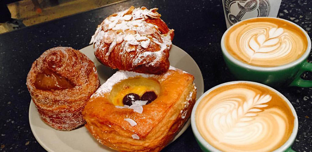 Pastries and lattes from Larry and Ladd