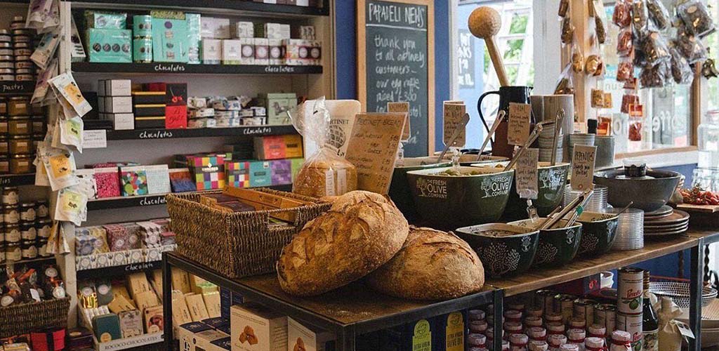 Bread and other delicacies for sale at Papadeli