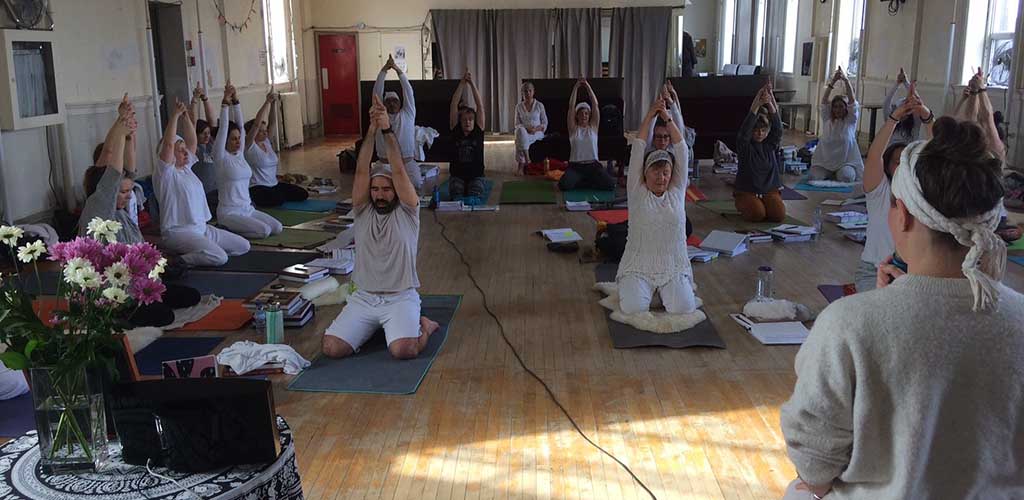 A class at Yoga and Tea Studio