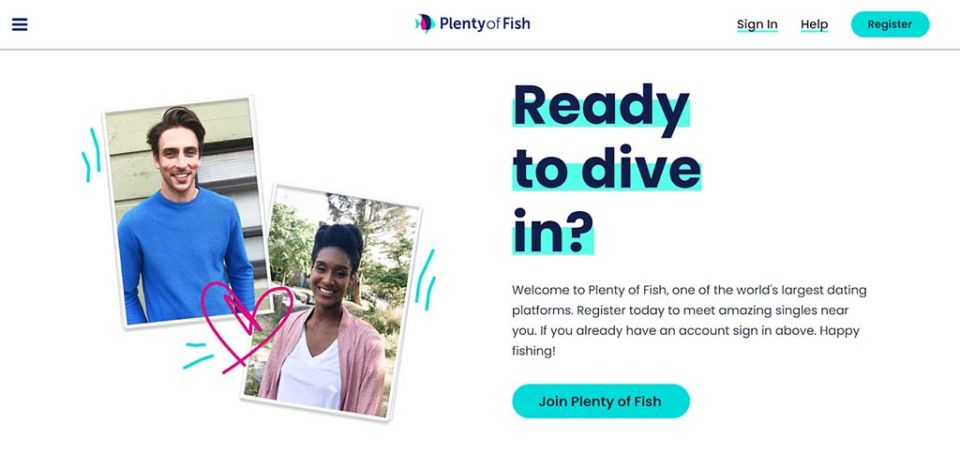 Plenty of Fish landing page