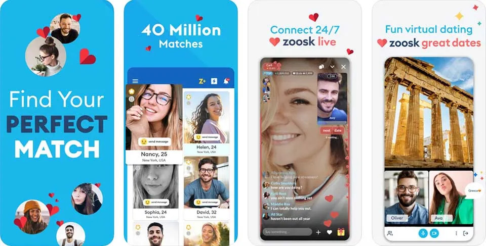 Zoosk screenshots iOS