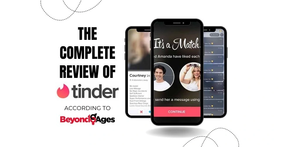 Screenshots from our review of Tinder