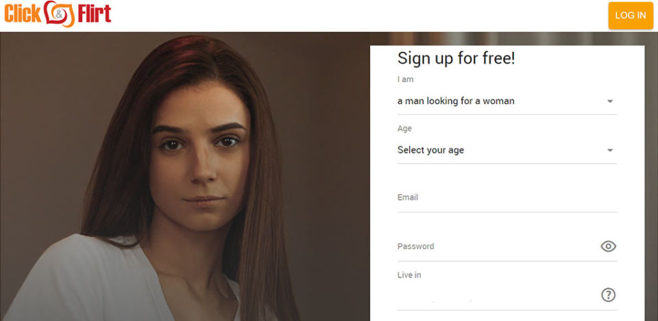 ClickAndFlirt landing page