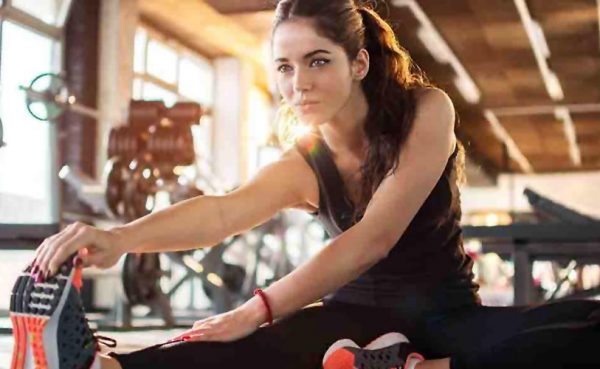 Beautiful fit girl at the gym