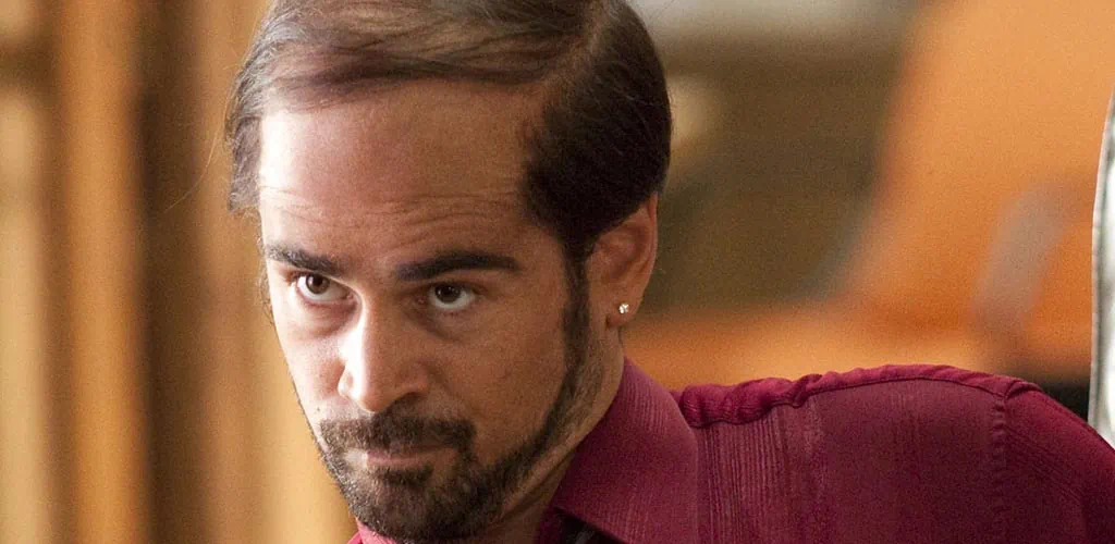 Colin Farrell with a combover hairstyle