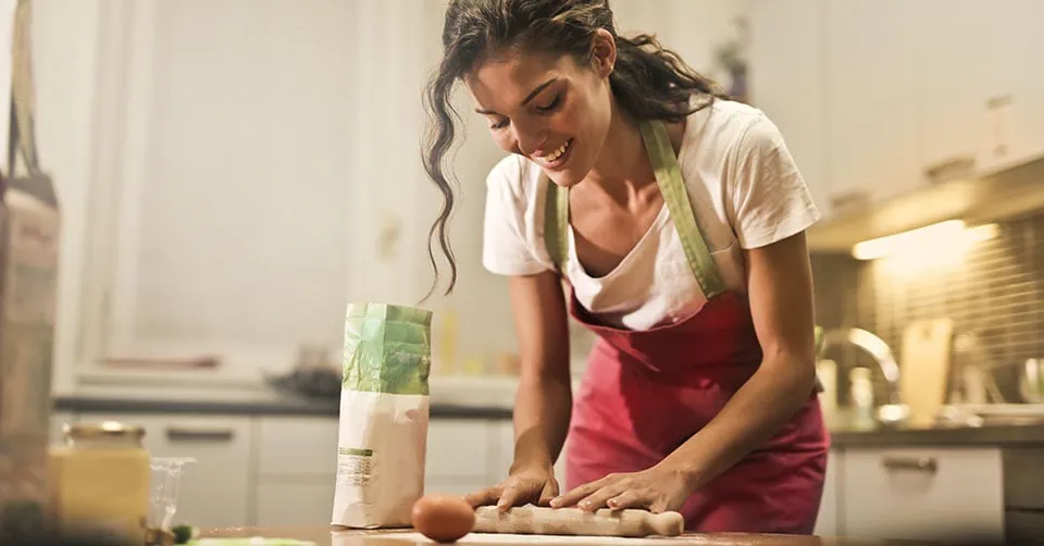 Woman baking