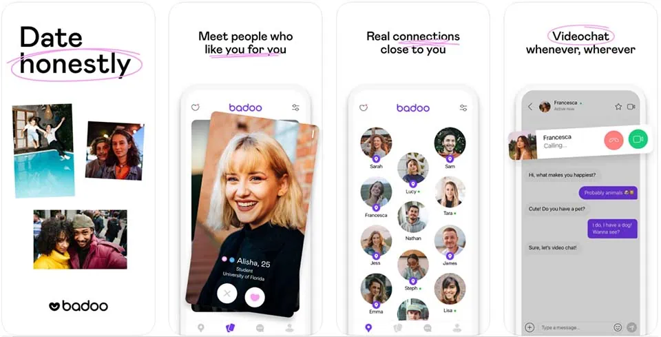 Badoo app screenshots