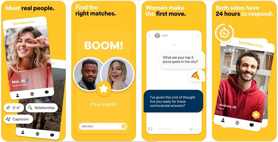 Bumble app screenshots