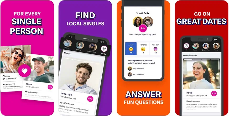 OkCupid app screenshots