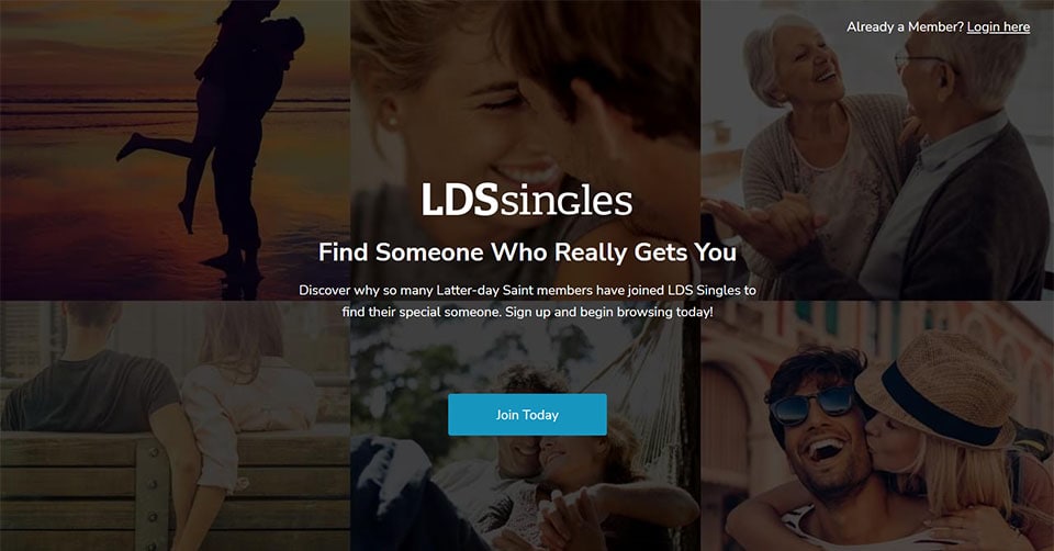 Landing page for LDS Singles