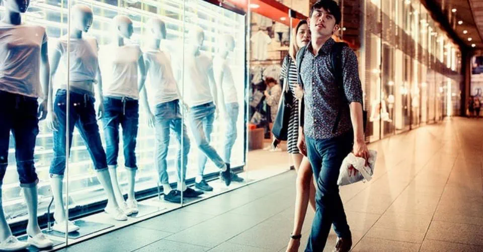 Singapore couple shopping together