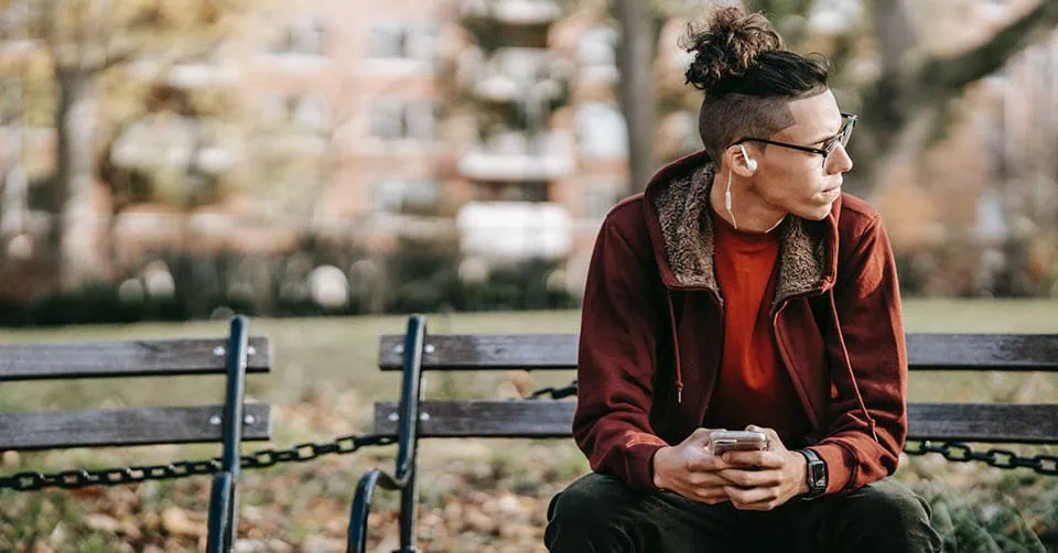 He's thinking of what to say after being ghosted