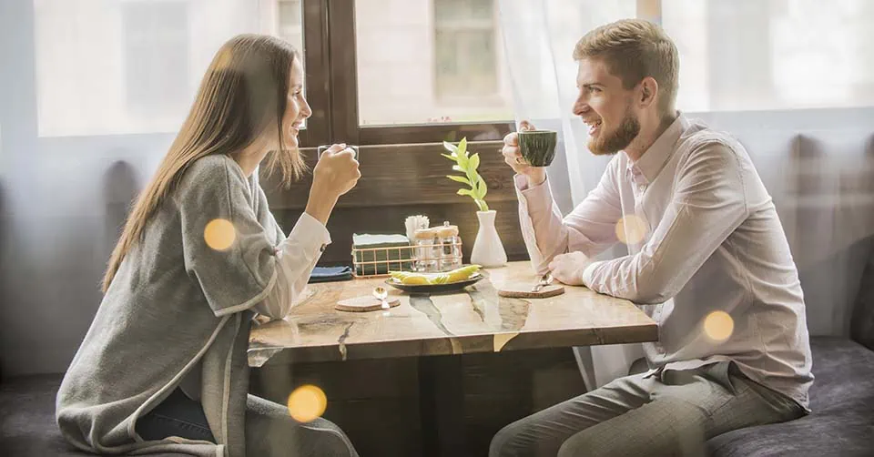 Couple on a coffee date