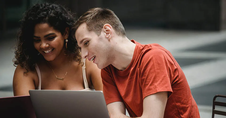 Couple studying together