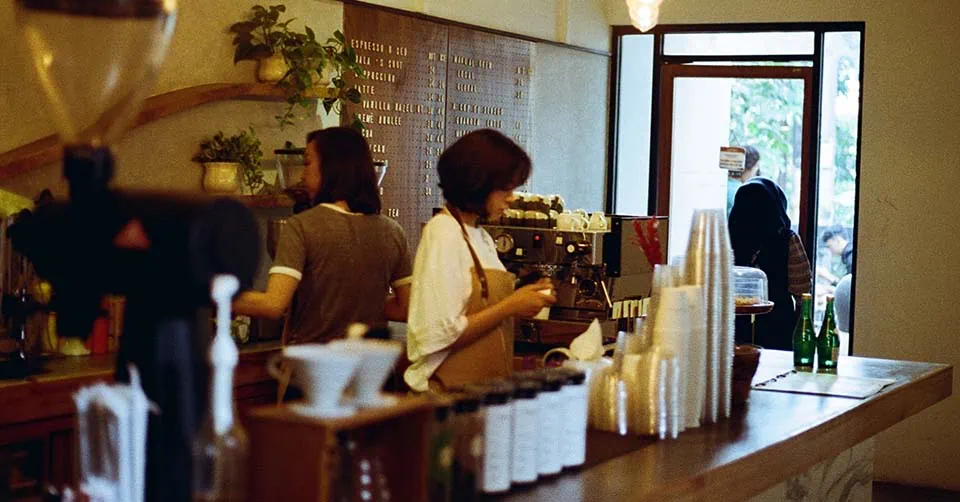 Baristas working