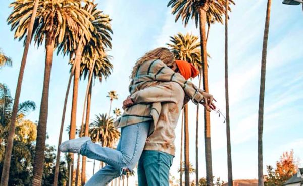 A couple dating in Los Angeles