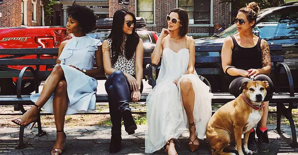 A group of women hanging out