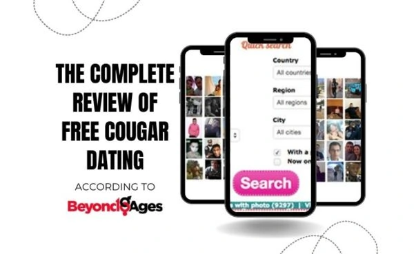 Screenshots from our Free Cougar Dating review