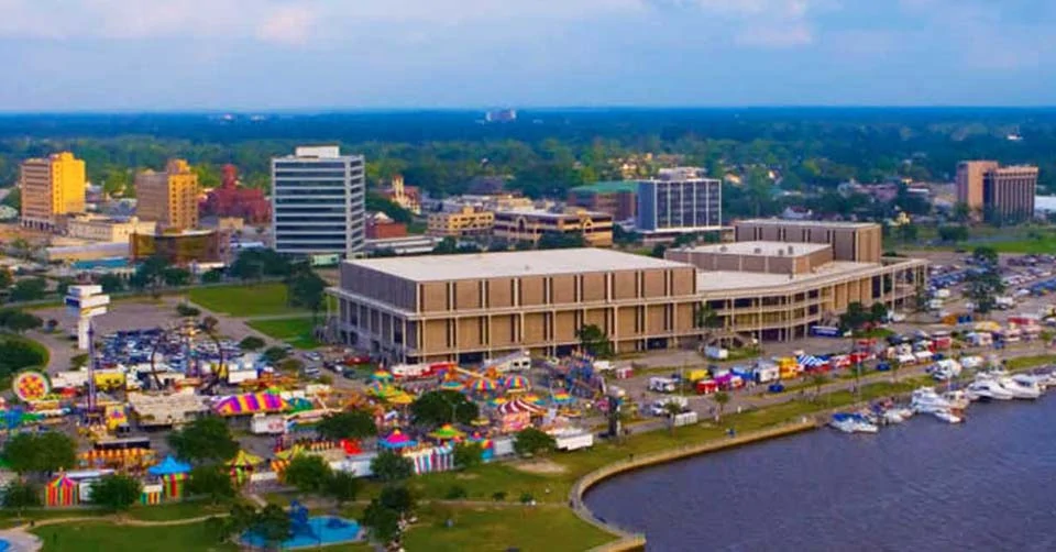 Aerial view of Lake Charles