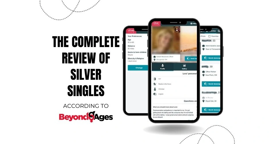 Screenshots from reviewing SilverSingles