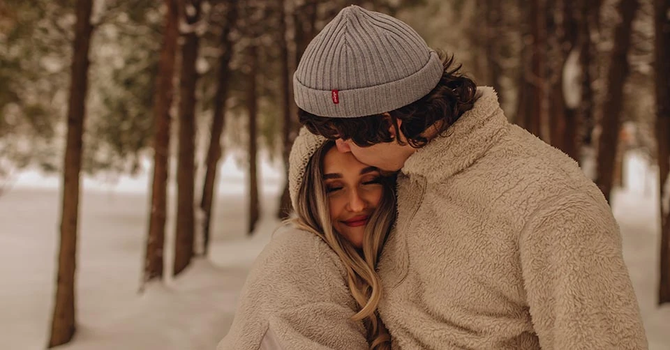 A couple on a snow date