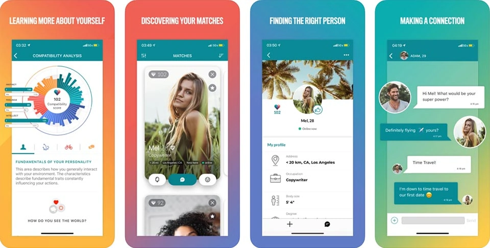 eHarmony screenshots on Apple